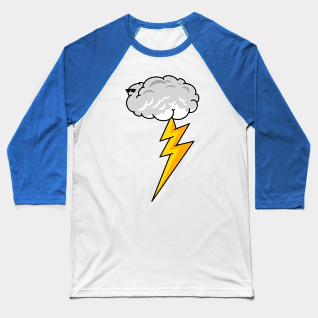 Thunder Cloud Baseball T-Shirt by 38Sunsets